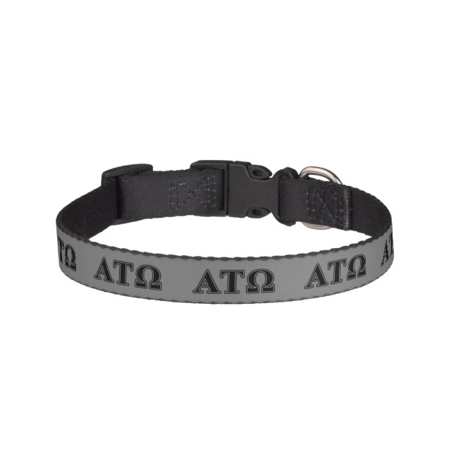 Alpha Tau Omega Black Letters Pet Collar (Front)