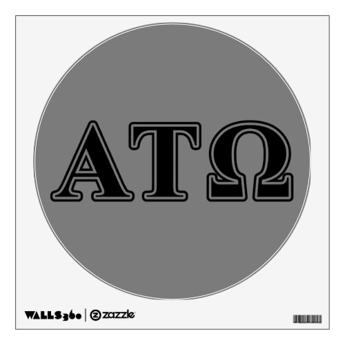 Alpha Tau Omega Black Letters Wall Decal