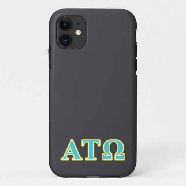 Alpha Tau Omega Blue and Yellow Letters Case-Mate iPhone Case (Back)