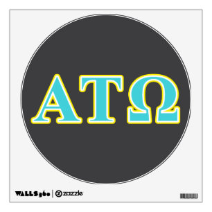 Alpha Tau Omega Blue and Yellow Letters Wall Decal