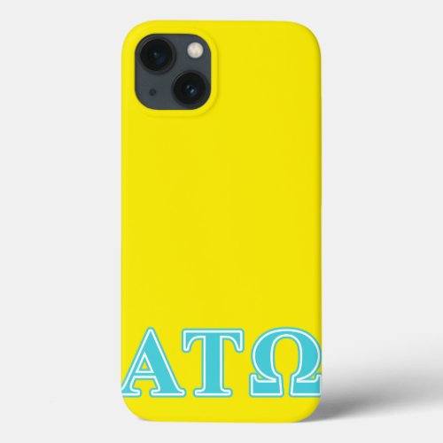 Alpha Tau Omega Blue Letters iPhone 13 Case