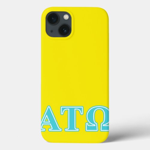 Alpha Tau Omega Blue Letters iPhone 13 Case