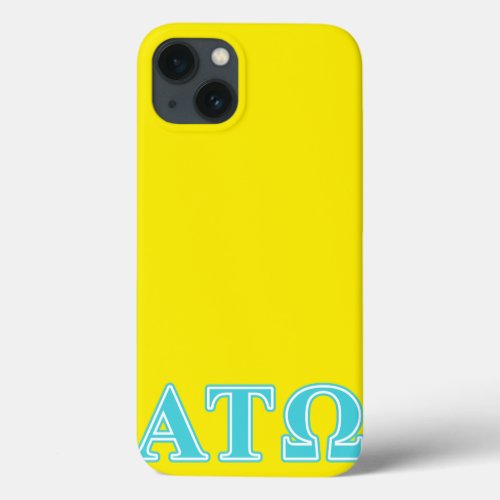 Alpha Tau Omega Blue Letters iPhone 13 Case