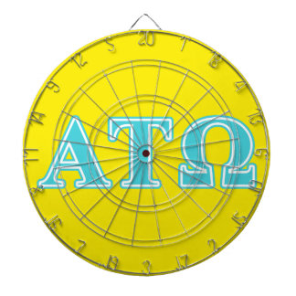 Alpha Tau Omega Blue Letters Dartboard