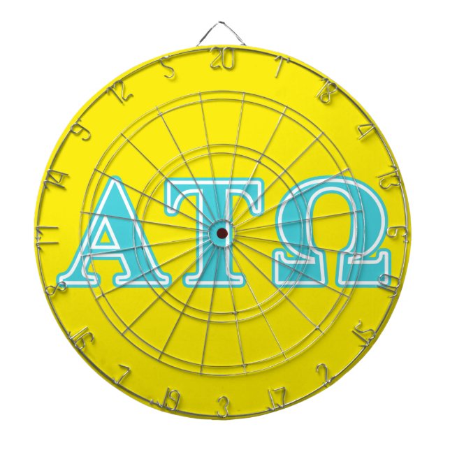 Alpha Tau Omega Blue Letters Dartboard (Front)