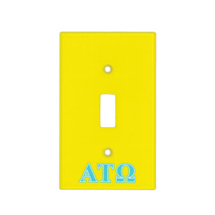 Alpha Tau Omega Blue Letters Light Switch Cover
