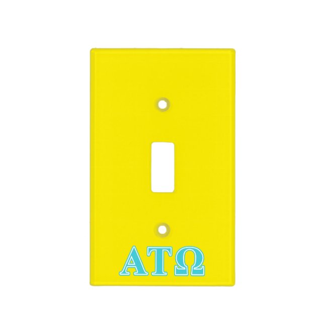 Alpha Tau Omega Blue Letters Light Switch Cover (Front)