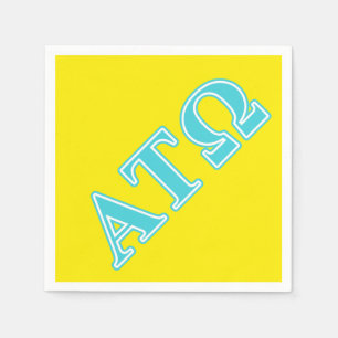 Alpha Tau Omega Blue Letters Napkins