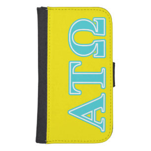 Alpha Tau Omega Blue Letters Galaxy S4 Wallet Case