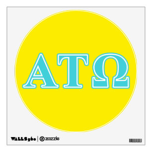 Alpha Tau Omega Blue Letters Wall Decal
