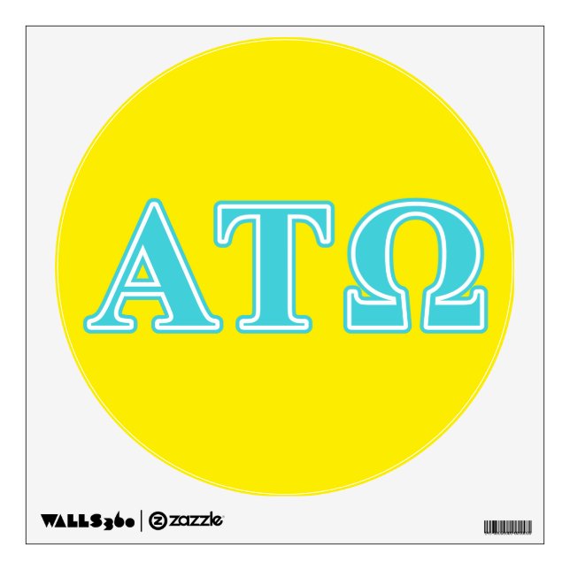 Alpha Tau Omega Blue Letters Wall Decal (Front)