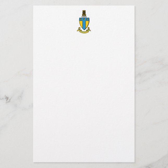 Alpha Tau Omega Color Crest Stationery (Front)