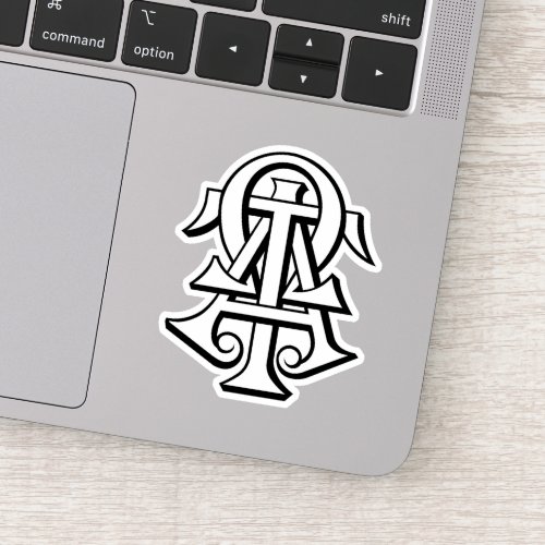 Alpha Tau Omega Interlocked Letters Sticker