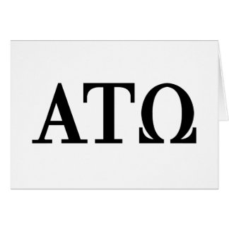 Alpha Tau Omega Letters Cards