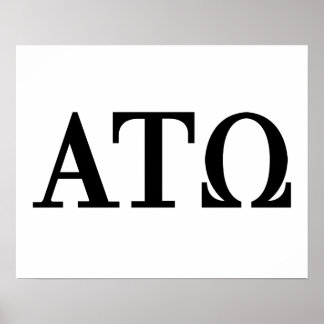 Alpha Tau Omega Letters Poster