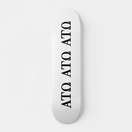 Alpha Tau Omega Letters Skateboard Deck