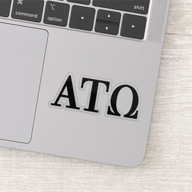 Alpha Tau Omega Letters Sticker (Detail)