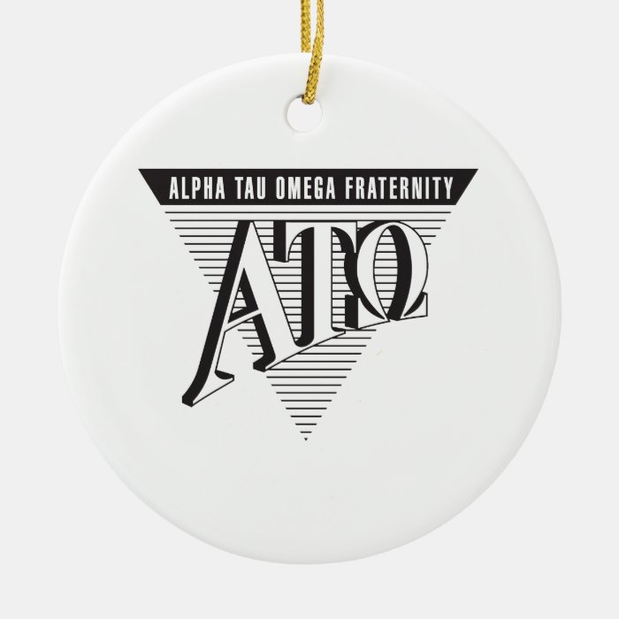 Alpha Tau Omega Name and Letters Christmas Ornaments