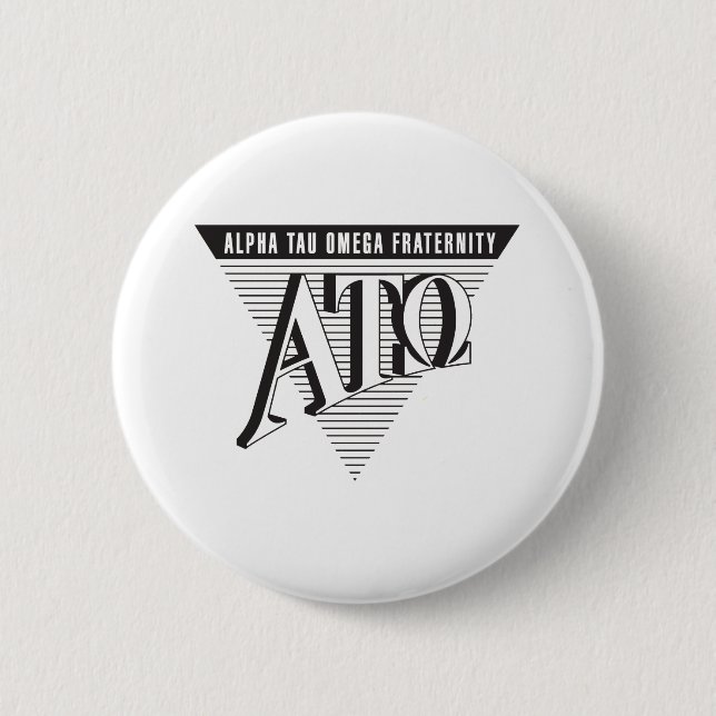 Alpha Tau Omega Name and Letters Pinback Button (Front)