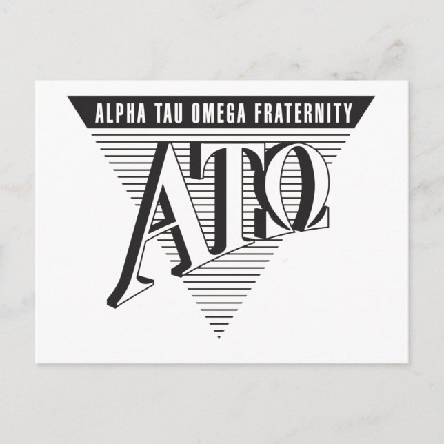 Alpha Tau Omega Name and Letters Postcard (Front)
