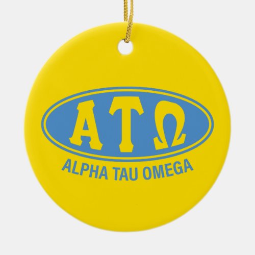 Alpha Tau Omega  Vintage Ceramic Ornament