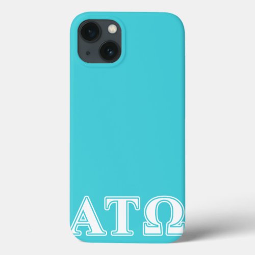 Alpha Tau Omega White and Blue Letters iPhone 13 Case