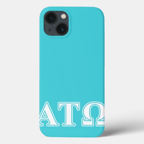 Alpha Tau Omega White and Blue Letters iPhone 13 Case