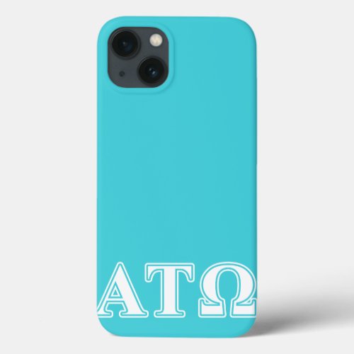 Alpha Tau Omega White and Blue Letters iPhone 13 Case