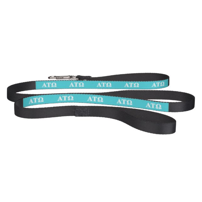 Alpha Tau Omega White and Blue Letters Pet Leash (Full)