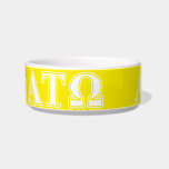 Alpha Tau Omega White and Yellow Letters Bowl<br><div class="desc">Check out these official Alpha Tau Omega designs! Personalize your own Greek merchandise on Zazzle.com! Click the Customize button to insert your own name, class year, or club to make a unique product. Try adding text using various fonts & view a preview of your design! Zazzle's easy to customize products...</div>