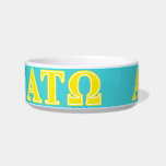 Alpha Tau Omega Yellow Letters Bowl<br><div class="desc">Check out these official Alpha Tau Omega designs! Personalize your own Greek merchandise on Zazzle.com! Click the Customize button to insert your own name, class year, or club to make a unique product. Try adding text using various fonts & view a preview of your design! Zazzle's easy to customize products...</div>
