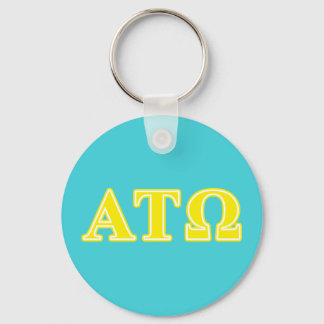 Alpha Tau Omega Yellow Letters Keychain