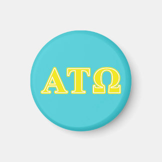 Alpha Tau Omega Yellow Letters Magnet