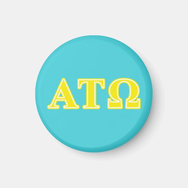 Alpha Tau Omega Yellow Letters Magnet (Front)