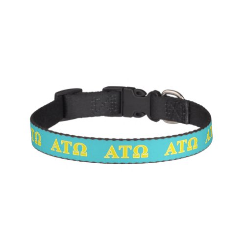 Alpha Tau Omega Yellow Letters Pet Collar