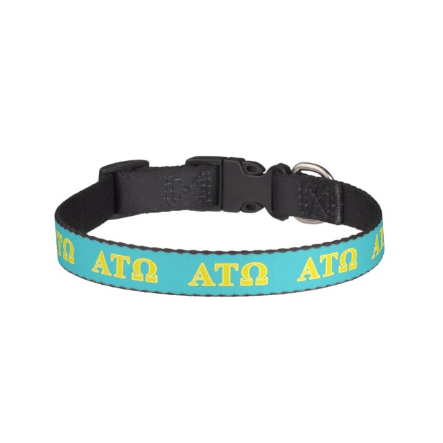 Alpha Tau Omega Yellow Letters Pet Collar (Front)