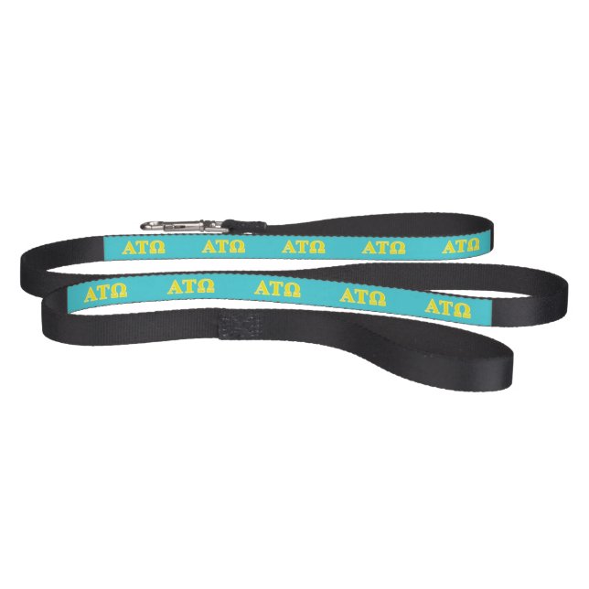 Alpha Tau Omega Yellow Letters Pet Leash (Full)