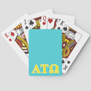 Alpha Tau Omega Yellow Letters Poker Cards