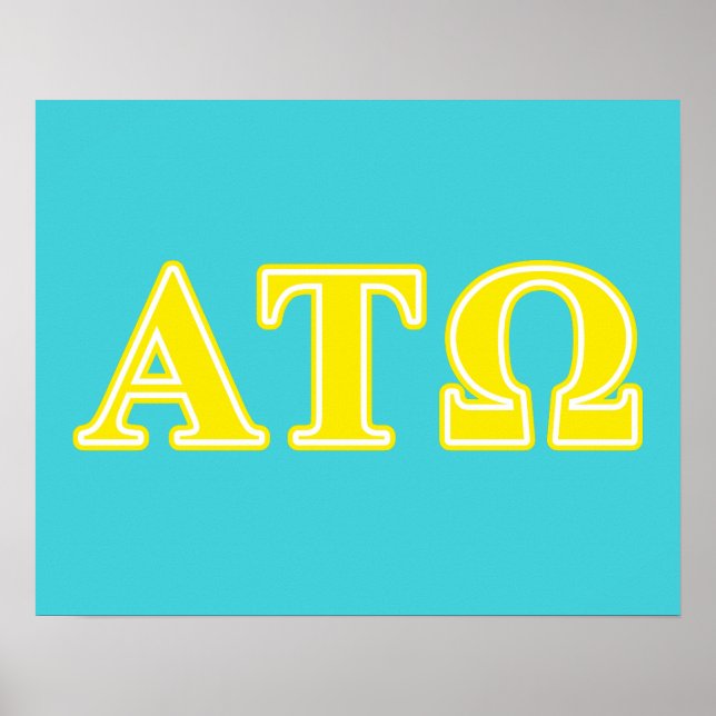 Alpha Tau Omega Yellow Letters Poster (Front)
