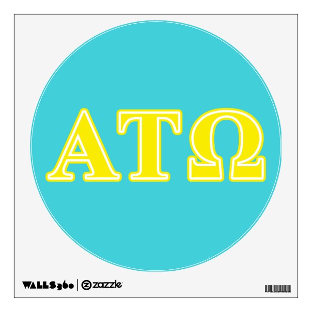 Alpha Tau Omega Yellow Letters Wall Decal (Front)