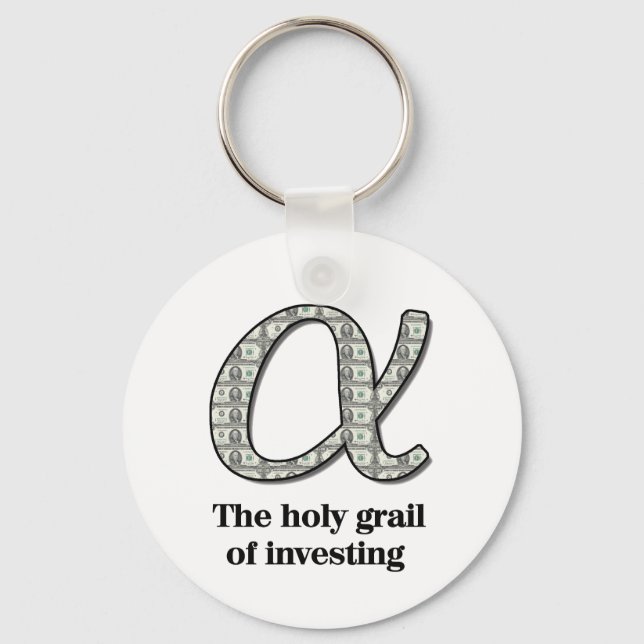 Alpha  - The holy grail of investing Keychain (Front)