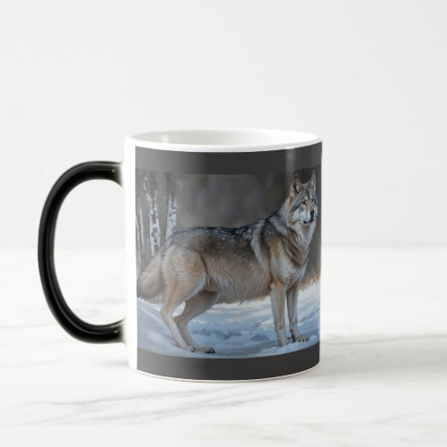 Alpha Timber Wolf Art Magic Mug