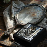Alpha Timber Wolf Poplar Trees Gift Box<br><div class="desc">Lone wolf in the winter peeking out between two poplar trees at night</div>