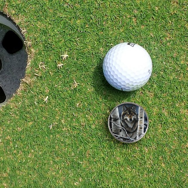 Alpha Timber Wolf Poplar Trees Golf Ball Marker (Creator Uploaded)