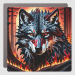 Alpha Wolf Car Magnet