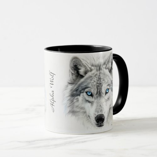Alpha Wolf Coffee Mug by Dead Head Fred