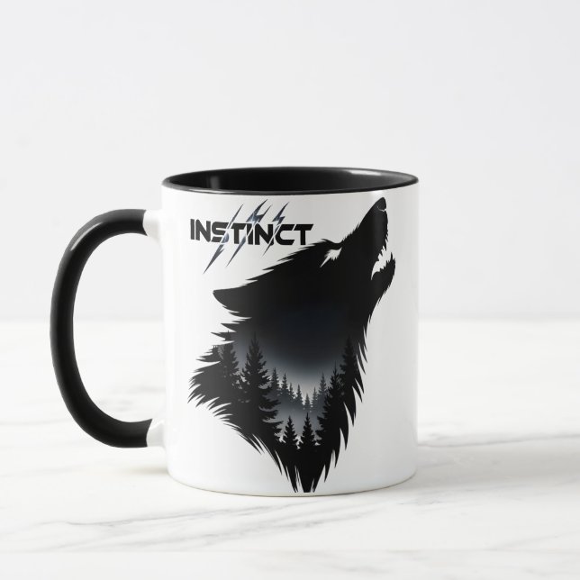 alpha wolf Graphic Mug (Left)
