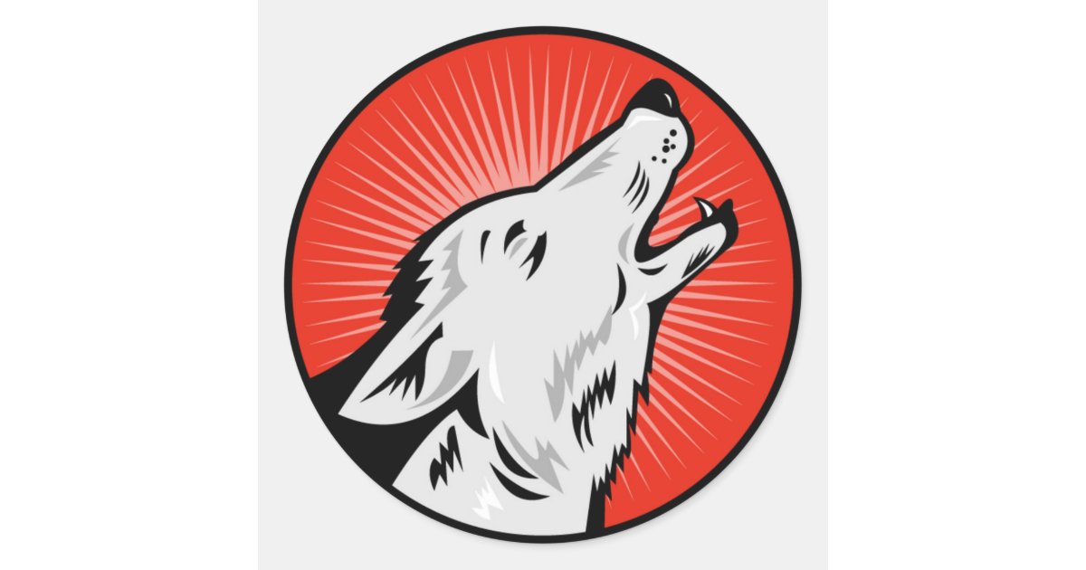 Alpha Wolf Round Glossy Sticker By Zerosixfemale Zazzle