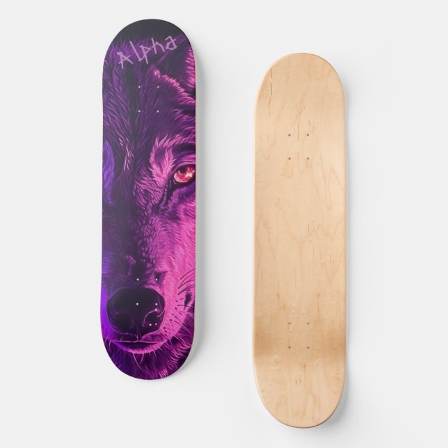 Alpha wolf skateboard | Zazzle