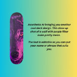 Alpha wolf  skateboard<br><div class="desc">A great design of a wolf with purple lighting and the word "Alpha" which you can edit to personalize it your way. You can also transfer the image to another board size or even upload your own image or photo. Generative content. You can contact me if you have any questions...</div>